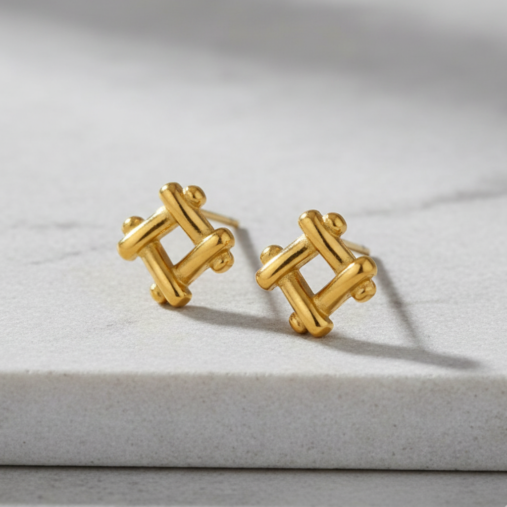 Boucles d’oreilles Néa Acier inoxydable doré 18K