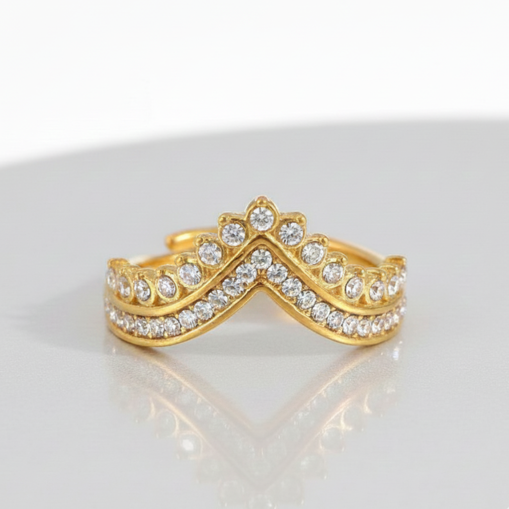 Bague Évale – Acier inoxydable doré 18K