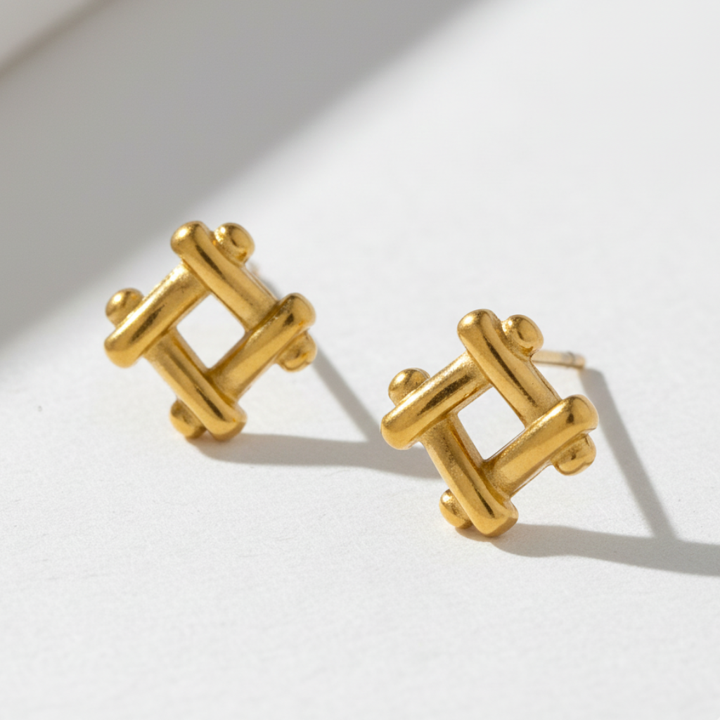 Boucles d’oreilles Néa Acier inoxydable doré 18K